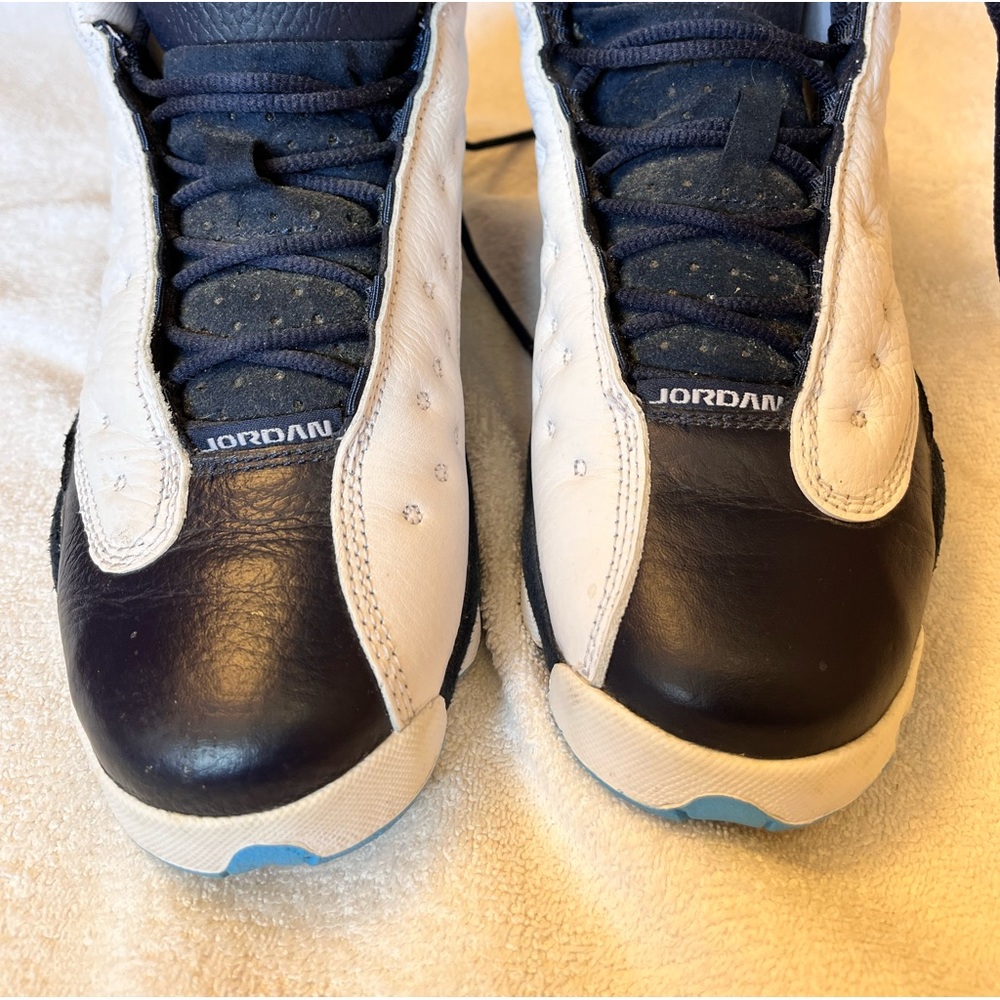 Navy Blue and White Jordan’s